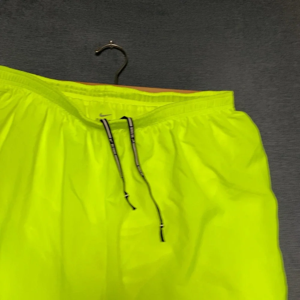 Nike Dri-FIT Flex Stride Running Shorts Men 2XL Volt Yellow Brief-Lined Athletic